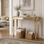 Miroir console rétro à grain de bois pour l'entrée, canapé, salon, l 48 po x H 32,68 po x P 14 po, doré