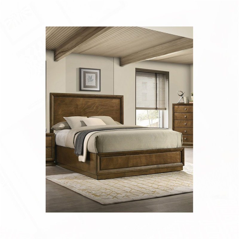 Lit plateforme Rustic Wood, Noyer