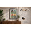 Four Stylized Blooms Mid-Century - Framed Print-1305375663-1305375661