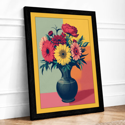 Gerbera in Bloom Botanical - Framed Print