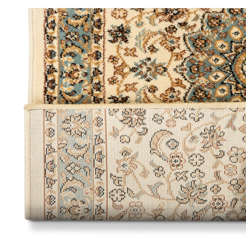 Ginter Aviva Ivory Custom Size Hallway Stair Runner - Traditional Oriental Carpet, Runner 2'7" x 64'