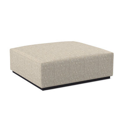 Club Square Boucle and Velvet Ottoman