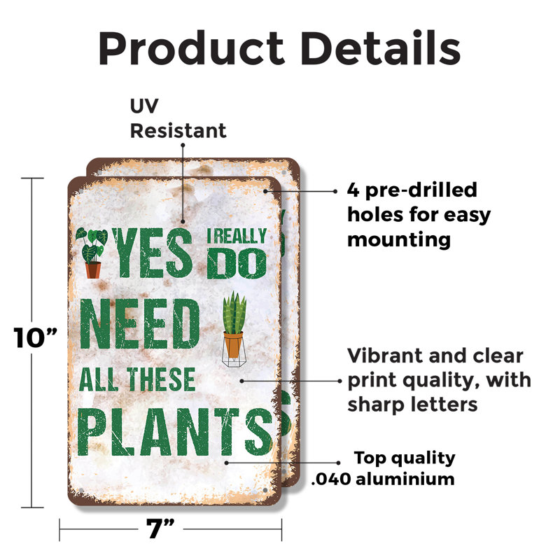 Oui, j'ai vraiment besoin de toutes ces plantes (paquet de 2) en aluminium de 7 po x 10 po