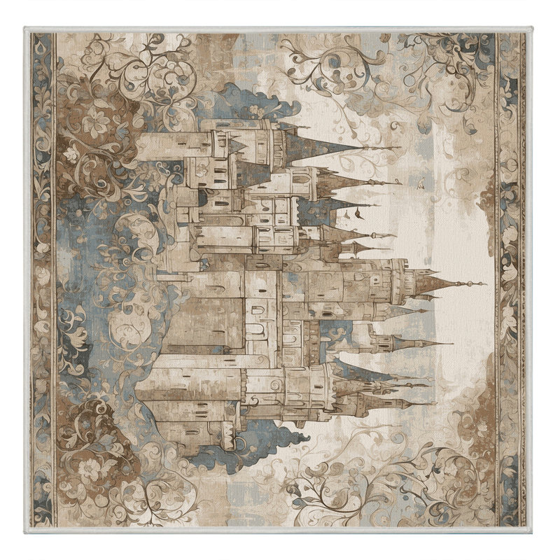 Fabled Spires Rug, Square 5'