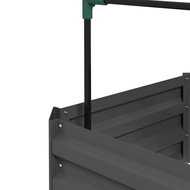 Shanav Raised Garden Bed, Gray, 73.6" H x 19.2" W