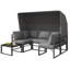 4-Piece Garden Furniture Set,Lounge Set With Canopy