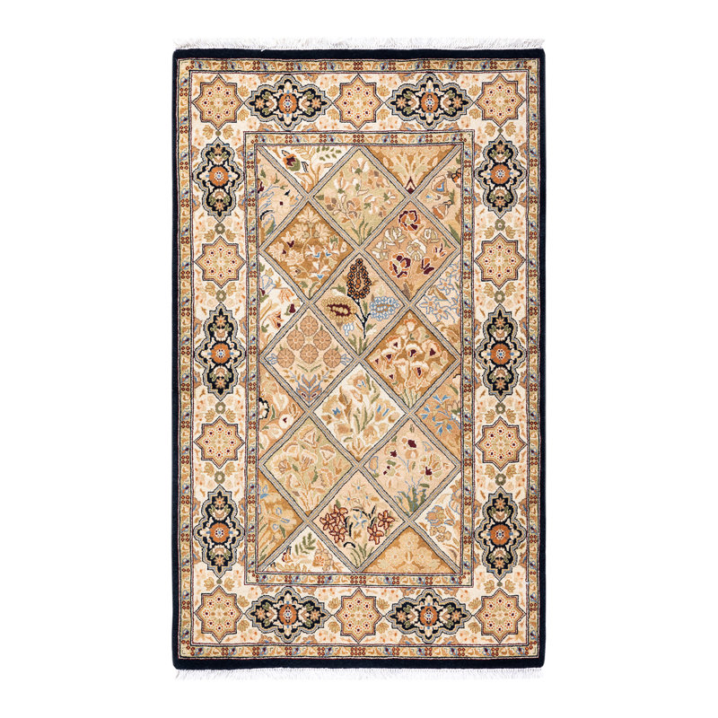 Classic One-of-a-Kind 2'8" X 4'4" Hand Knotted Area Rug