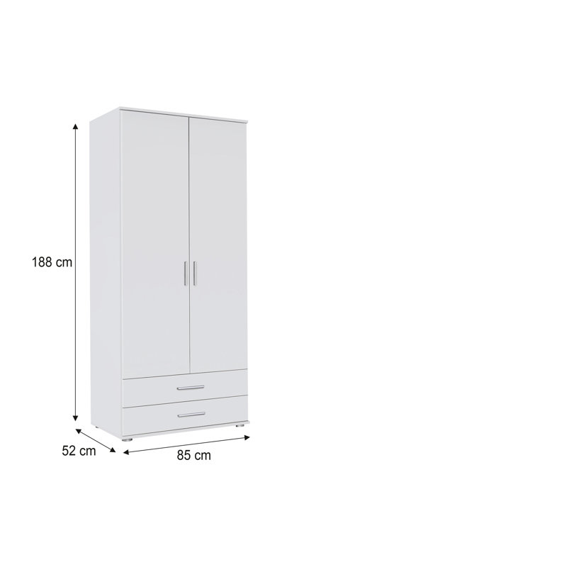 Rasant 2 Door Wardrobe, White