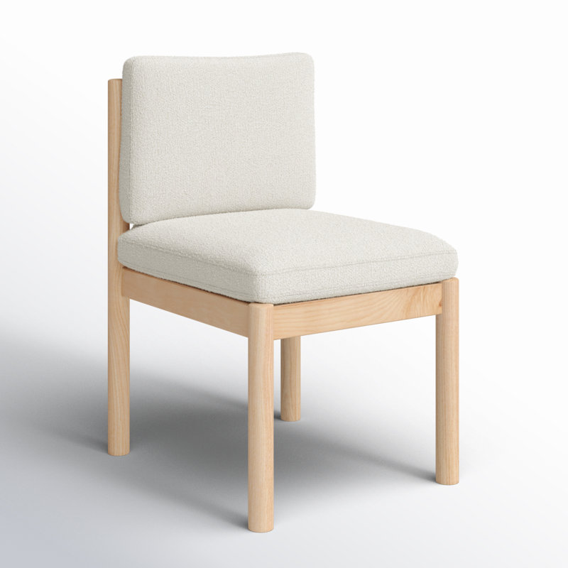 Chaise de salle à manger Carisa Boucle, Crème