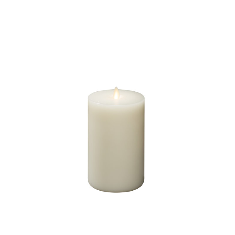 Vanilla Scented Flameless Pillar Candle, 17.7cm x 9.6cm