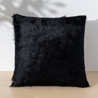 Salt and Pepper Cowhide Throw Pillow