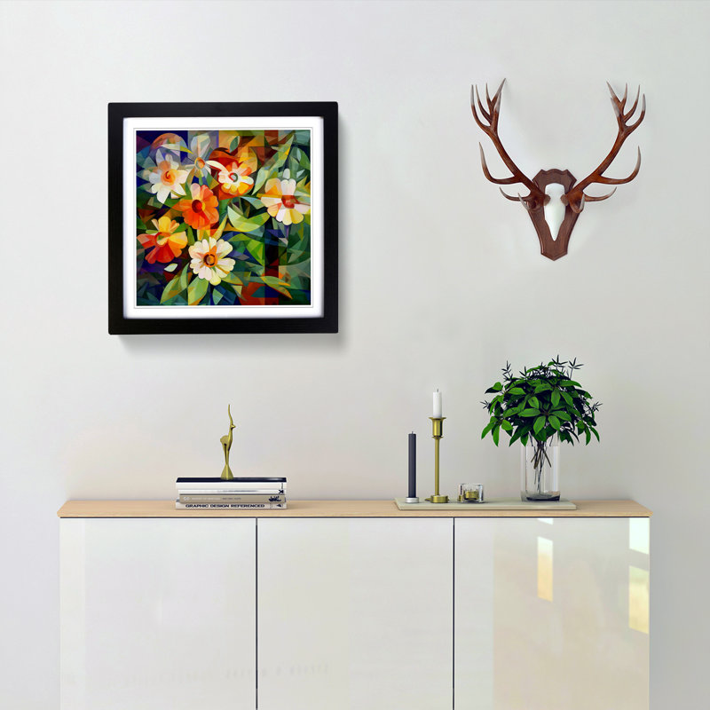 Single Picture Frame Print on Wood, Black