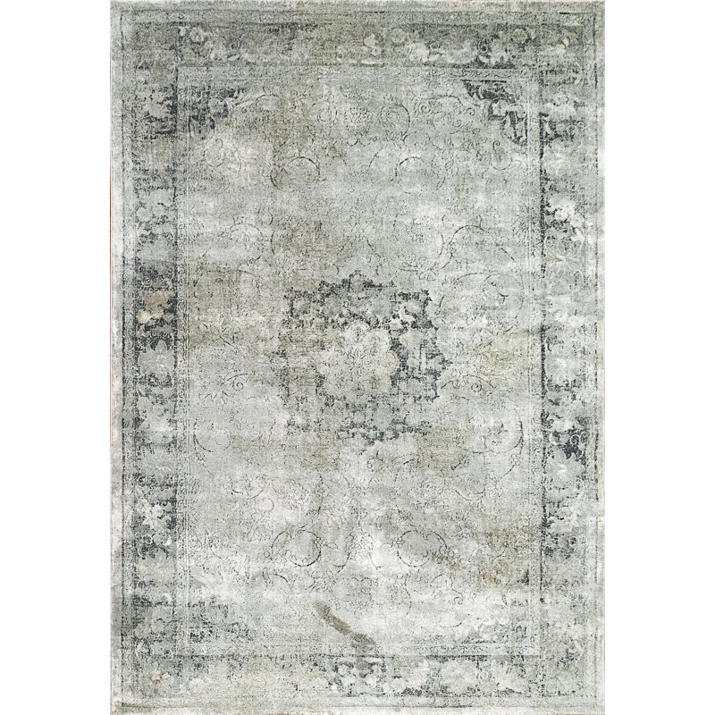 Tapis gris Newson, Rectangle 9 pi 2 po x 12 pi 10 po