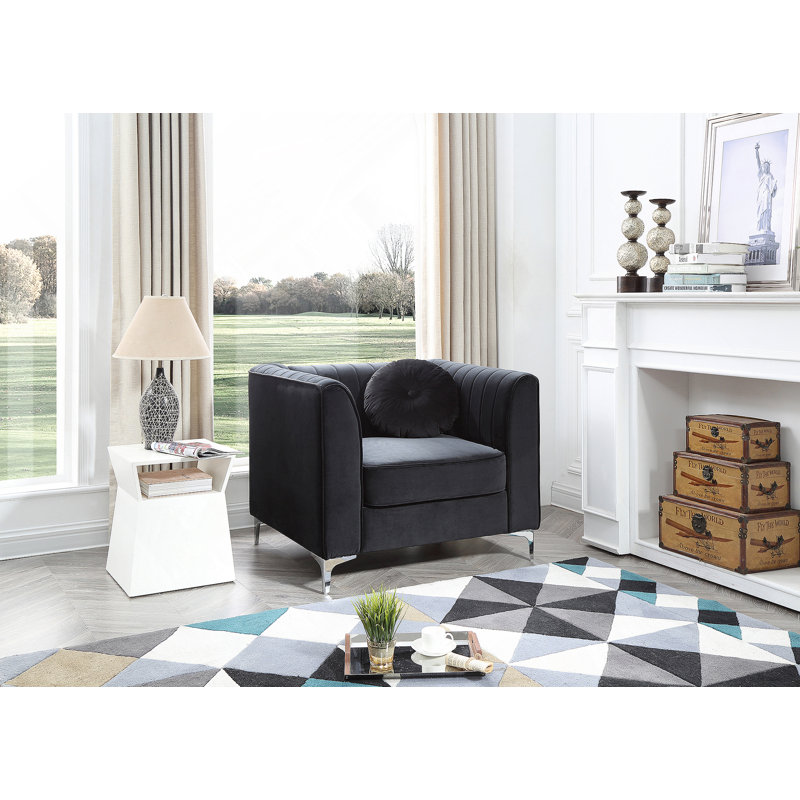 Fauteuil incliné noir élégant Sleek, Noir