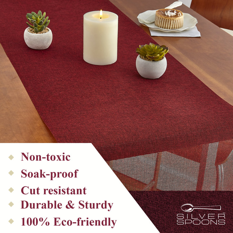 Boucher Table Runnner, Burgundy, 12