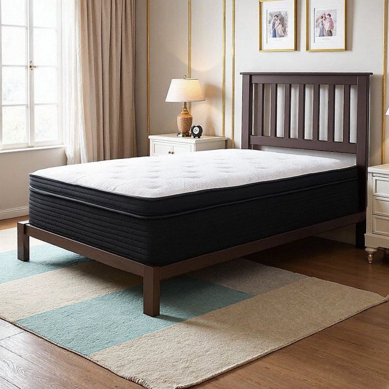 13 Inch Hybrid Queen Mattress - Plush Pocket Coils & Cooling Foam for Pressure Relief & Edge Support, Queen