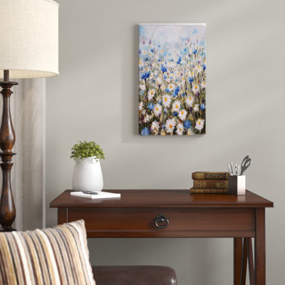 Glade of Cornflowers and Daisies - impression sur toile tendue