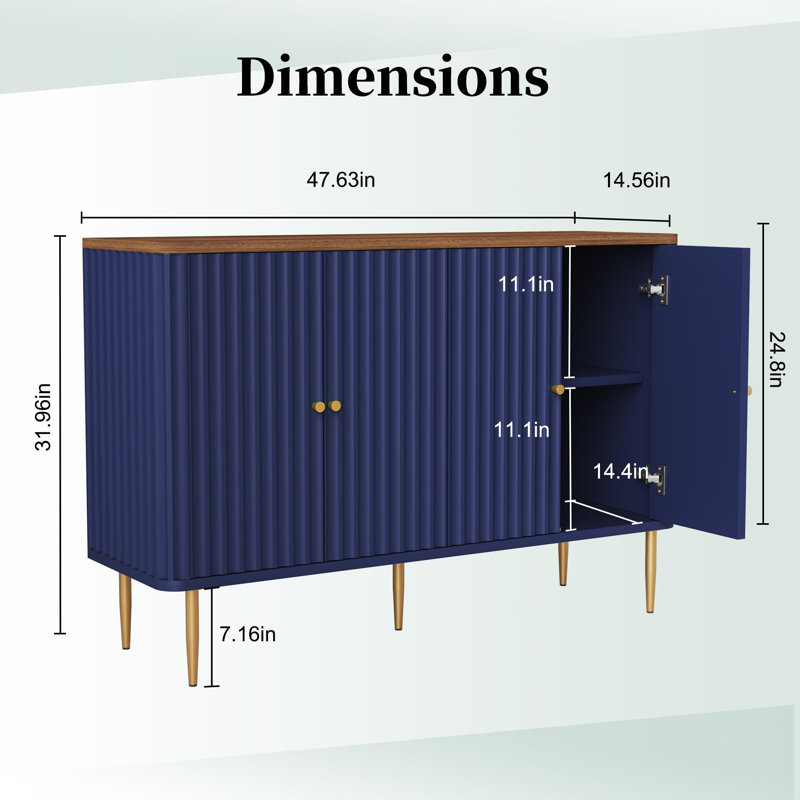 Armoire d'appoint 48 "Modern, Bleu