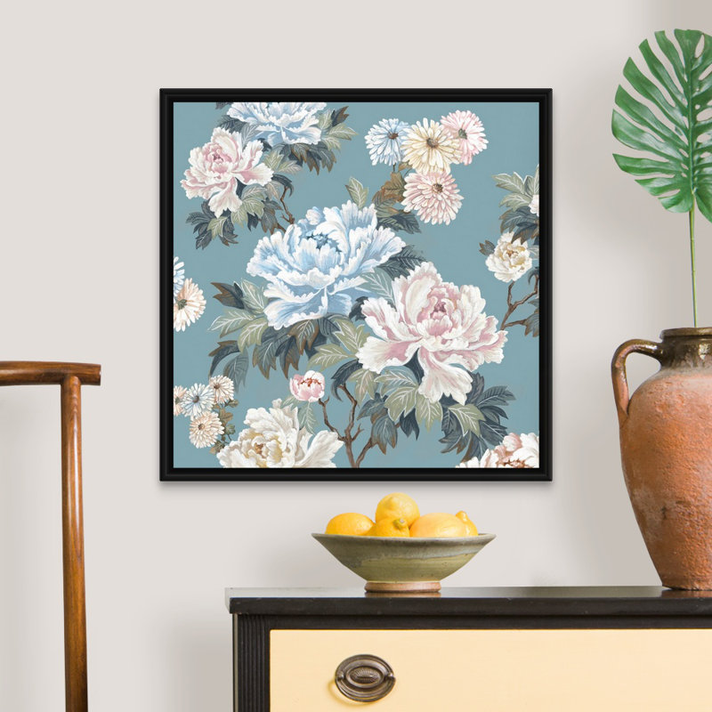 «Divine Garden I» par Eva Watts - reproduction d'art, Toile avec cadre noir, H 26 po x l 26 po x P 1,75 po