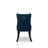 3-Piece Kitchen Table Set Includes a Rectangle Dining Table with Butterfly Leaf and 2 Navy Blue Polyester Fabric Chairs, 32x54 Inch, Black-1903588739-1903588764