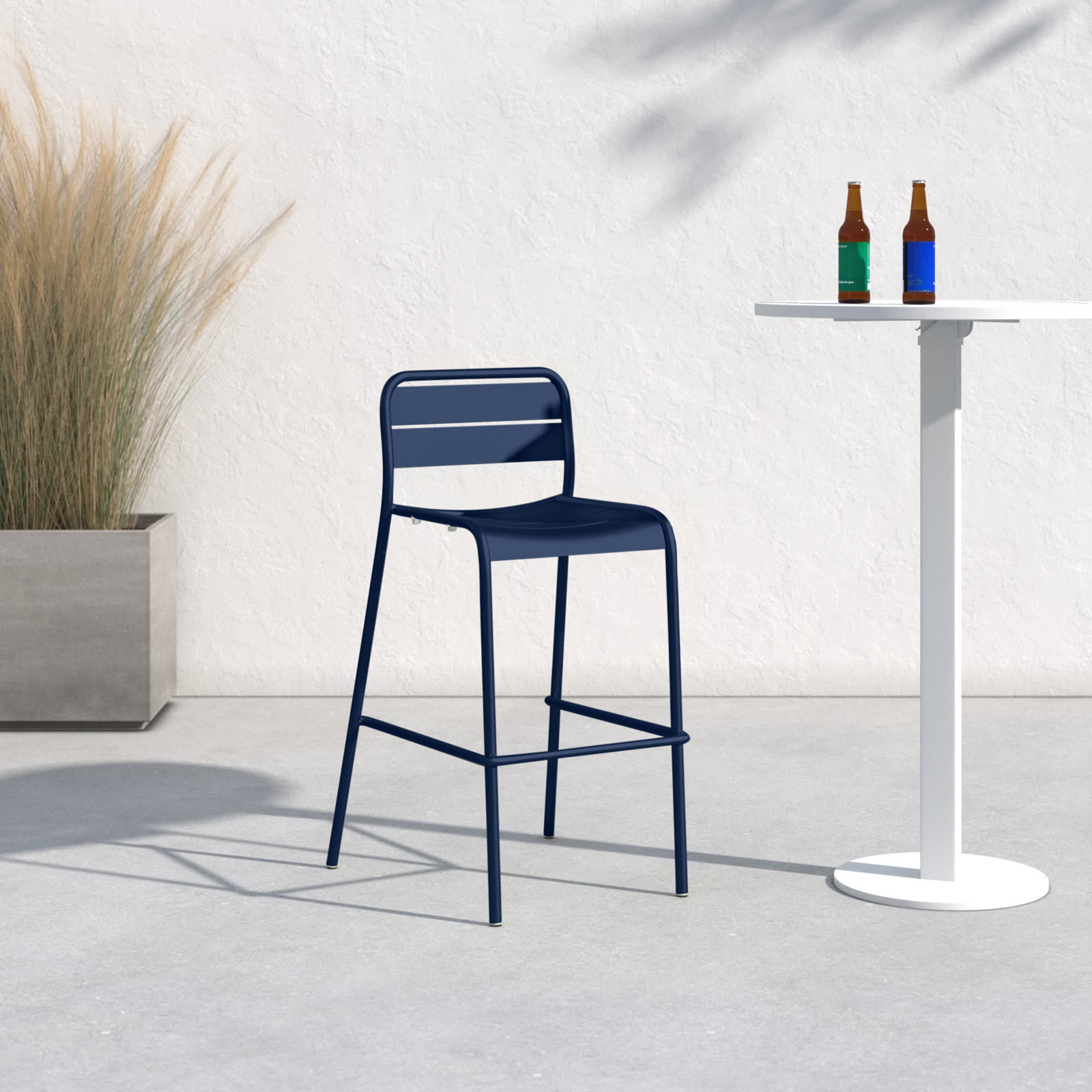 Kapri 41'' Outdoor Bar Stool, Prussian