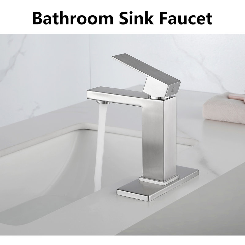 Single Hole Bathroom Faucet, Brushed Nickel
