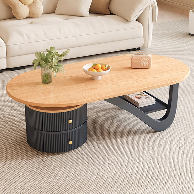 Table basse Luxury, H 15,74 po x l 51,18 po x P 23,62 po, Noir