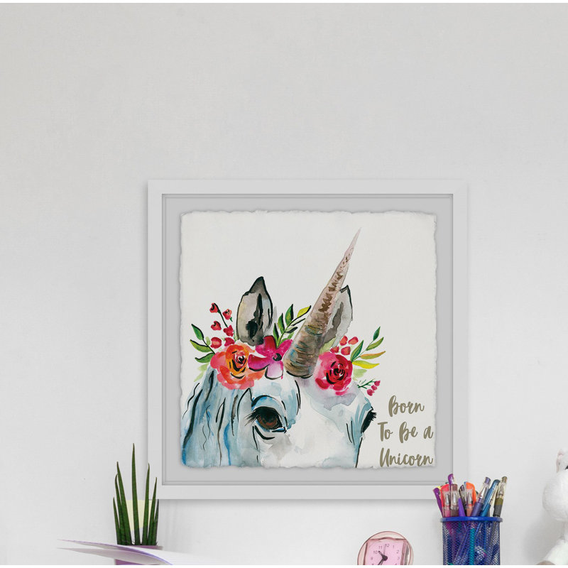 «Endsley Born Unicorn», reproduction encadrée, H 24 po x l 24 po
