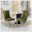 Chaise de salle à manger rembourrée en velours moderne avec anneau à tirer (ensemble de 2)-1415673423-1415673420