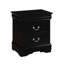 Table de chevet contemporaine 2 en noir pour une chambre spacieuse avec 2 tiroirs spacieux