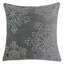 Coussin décoratif en velours bleu 20X20 avec broderie et insert en flocon de neige argenté-125133876