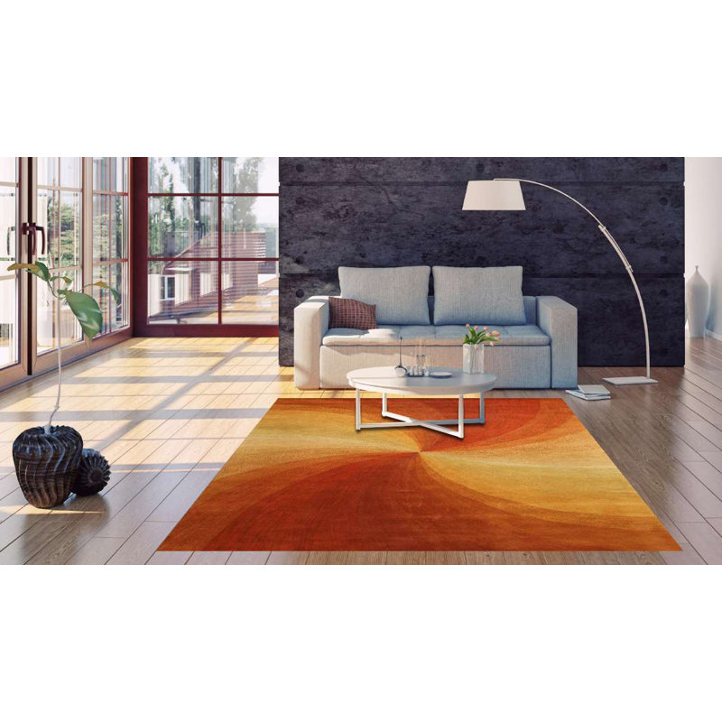 Nauvoo Red Hand Tufted Area Rug, Rectangle 11'9" x 14'9"