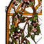 Tiffany Grape Diamond Trellis Stained Glass Window