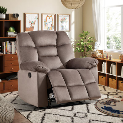 35" Wide Modern Super Soft Microfiber Comfortable Manual Recliner