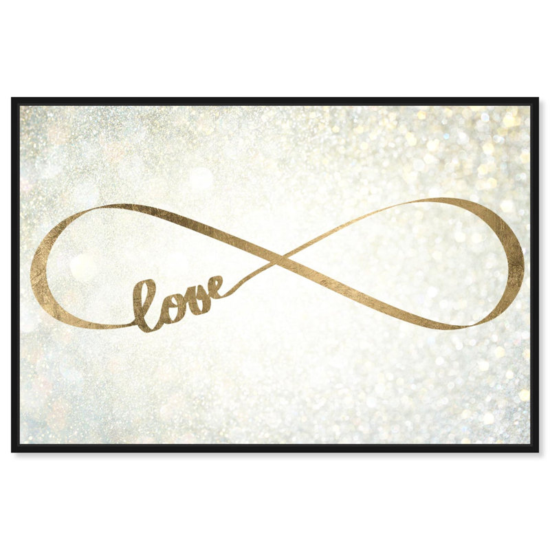 Citations et dictons «Sparkle Love» - impression, H 24 po x l 36 po, Toile avec cadre noir