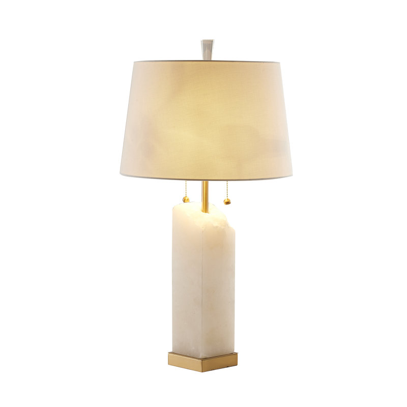 Transitional 2 Light Alabaster Stone Table Lamp