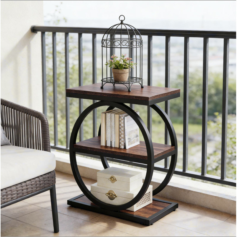 3-Tier Sofa Side Table,Modern End Table