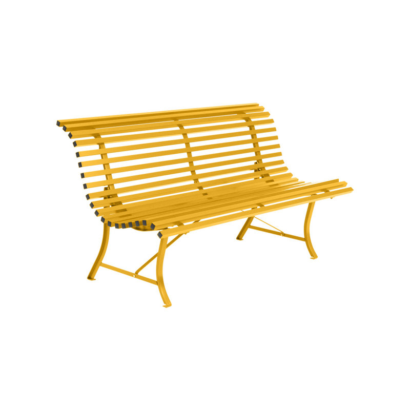 Banc de parc en acier Louisiane, Miel texturé