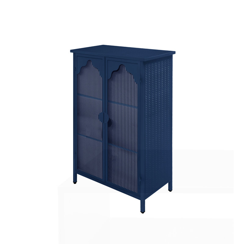 Armoire de rangement en métal 2 portes, Bleu très foncé