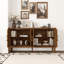Crédence 60 po avec portes Sunburst - Meuble télé et rangement en bois antique