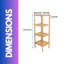 Ahsen 110cm H x 36cm W Bamboo / Rattan Etagere Bookcase