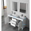 Meuble-lavabo double autoportant 60 po avec lavabo et miroir Artemis-24551240