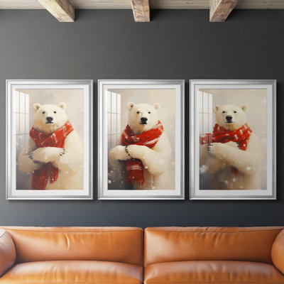 Christmas Holiday Art -Series 2-CCCXLIX  -Custom Framed  Premium Print W Matt - 3 Pieces