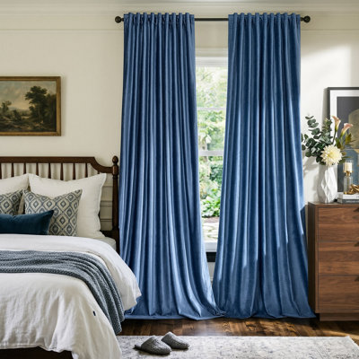 Ensemble de 2 rideaux isolants 100% isolants en velours pour le salon et la chambre à coucher (ensemble de 2)