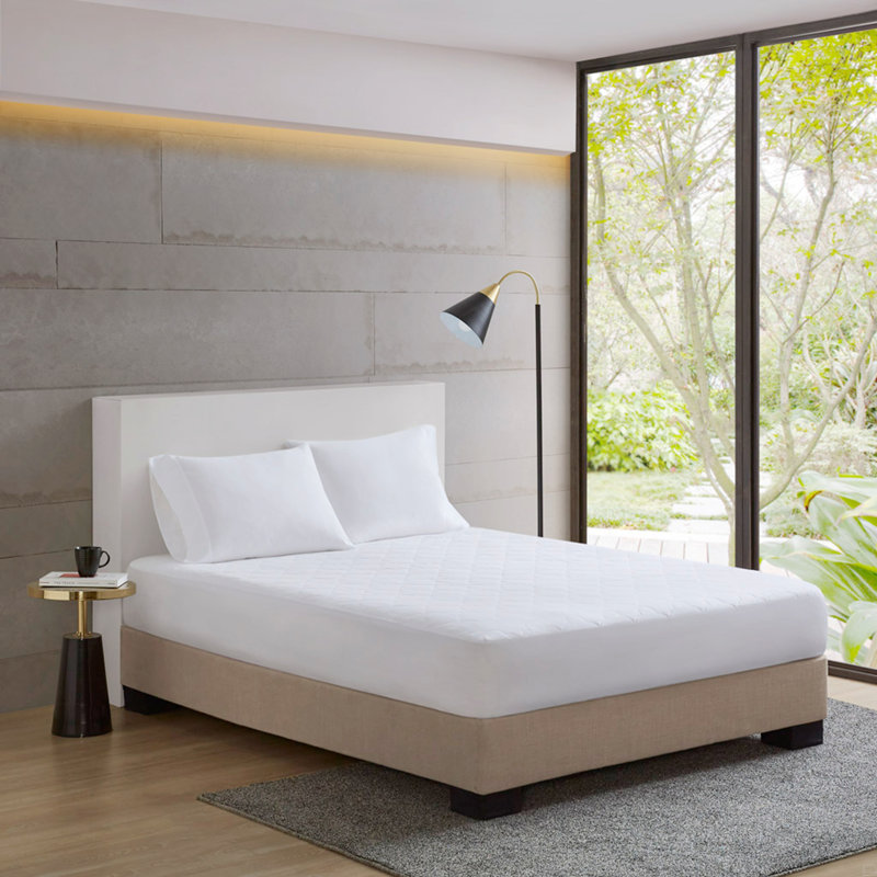 Protège-matelas matelassé en coton percale