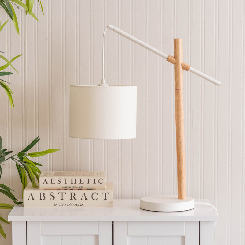 Docia Wood Arched Lamp, No