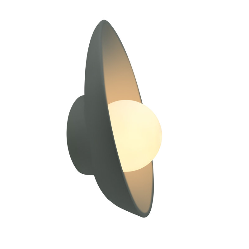 Azem Ceramic Wall Sconce, Pewter Green