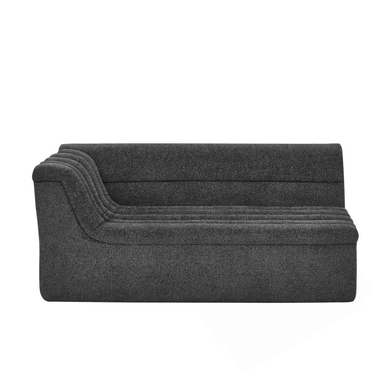 Canapé modulaire en L 106 po, Chenille noir
