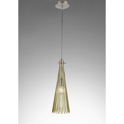 Costa 1 - Light Nickel Cone Pendant