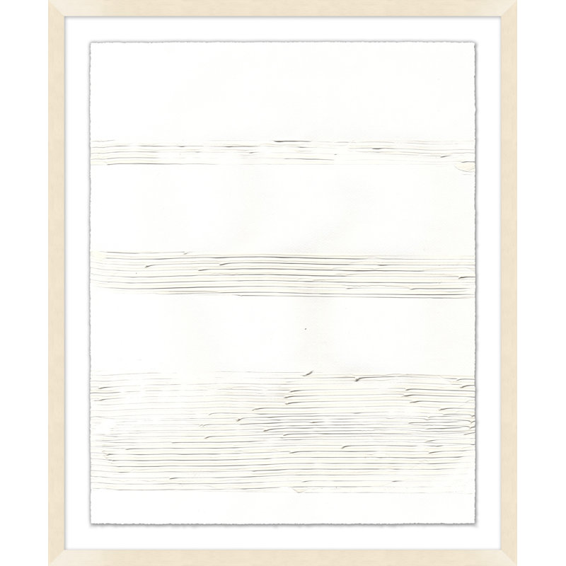 «White Lines 4» par Mat Sanders - Peinture encadrée sur papier